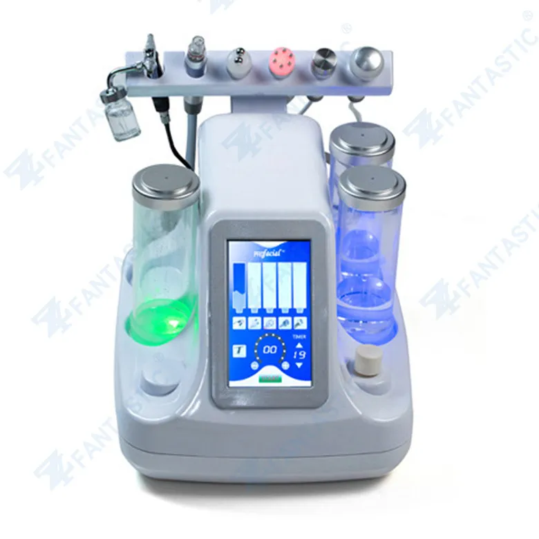 Portable 6 dans 1 Hydro Dermabrasion Jet d'oxygène de l'eau Éplucher la peau de diamant Machine de SPA de soins de la peau de levage