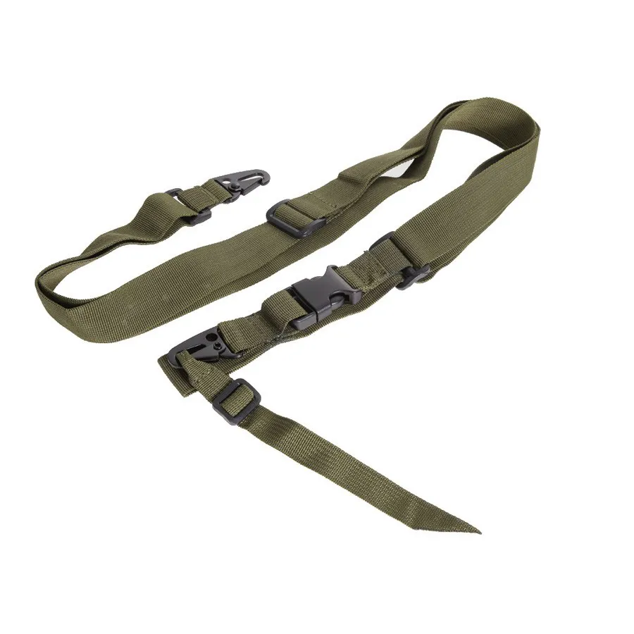 Nylon Durable Tactical 3 Point Rifle Sling Justerbar Bungee Sling Swivels Airsoft Jaktpistolband Partihandel