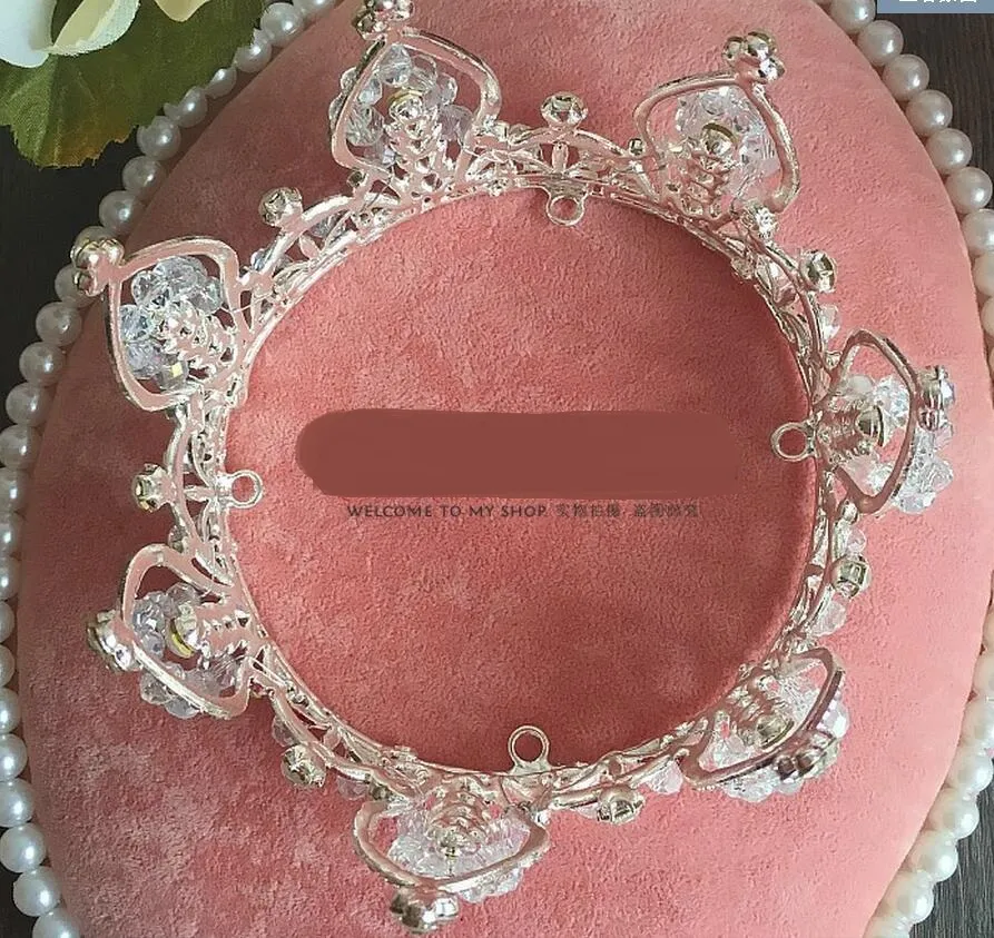 Vintage Silver Wedding Tiara Bridal Hair Crown Headband Accessories Women Jewelry Hairband Headpiece