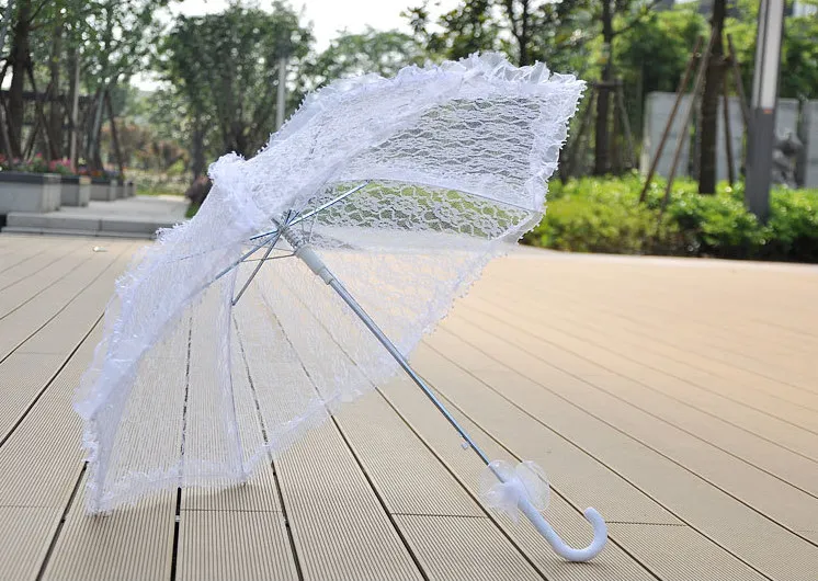 Accessoires de mariée Parasol en dentelle de mariage, parapluie en dentelle blanche, accessoire de Style Lolita, décoration de fête nuptiale, accessoires Photo