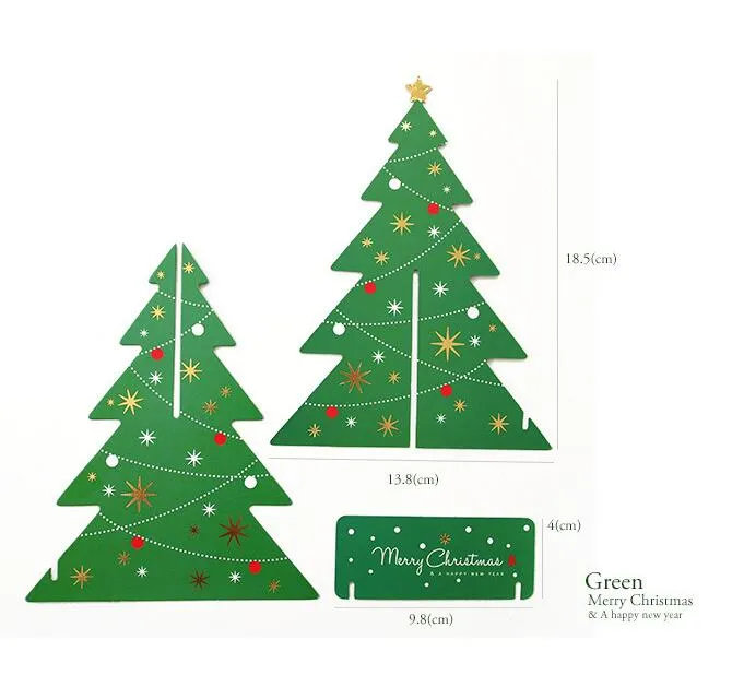 Ручной работы 3D Рождественская елка красный и зеленый два цвета, чтобы выбрать Рождеством дерево бесплатная доставка FP06