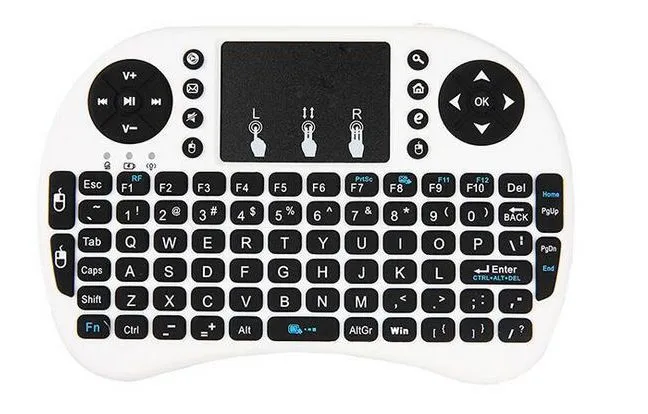 Original Normal Retroiluminado Mini Rii i8 Teclado Sem Fio 2.4G Inglês Air Mouse Teclado Touchpad Controle Remoto para Smart Box Android TV