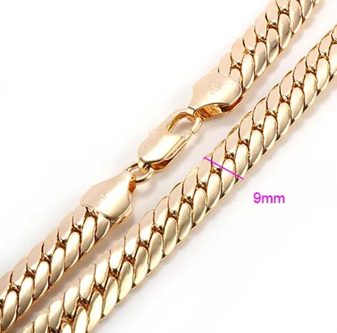 feiner Schmuck schwer 84G Pracht Männer 14K gelbe massive Goldkette Haut Halskette 23,6 