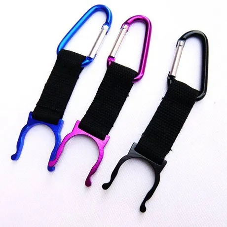 Carabiner Water Bottle Holder Clip Camping Hiking Outdoor Travel Buckle  Aluminum