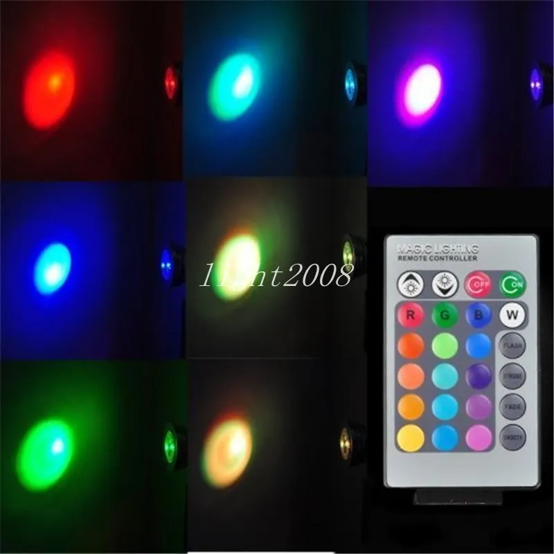 RGB LED 조명 전구 16 색 변경 3 w LED 스포트 라이트 RGB LED 전구 E27 램프 GU10 E14 및 24 키 원격 제어 85-265 V 무료 배송