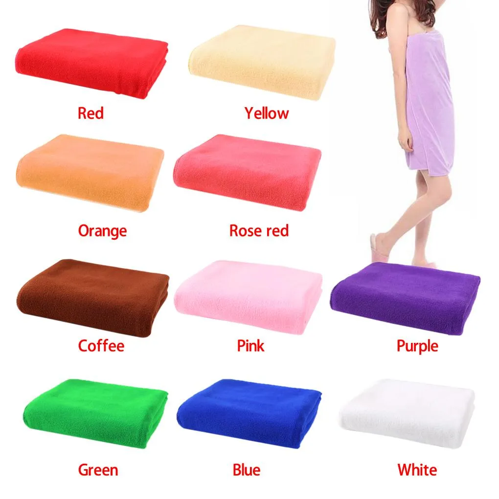 70x140cm High Quality Cleaning Towel Absorbent Microfiber Bath Beach Towel Drying Washcloth Swimwear Shower Portable Bath Travel Big Towels