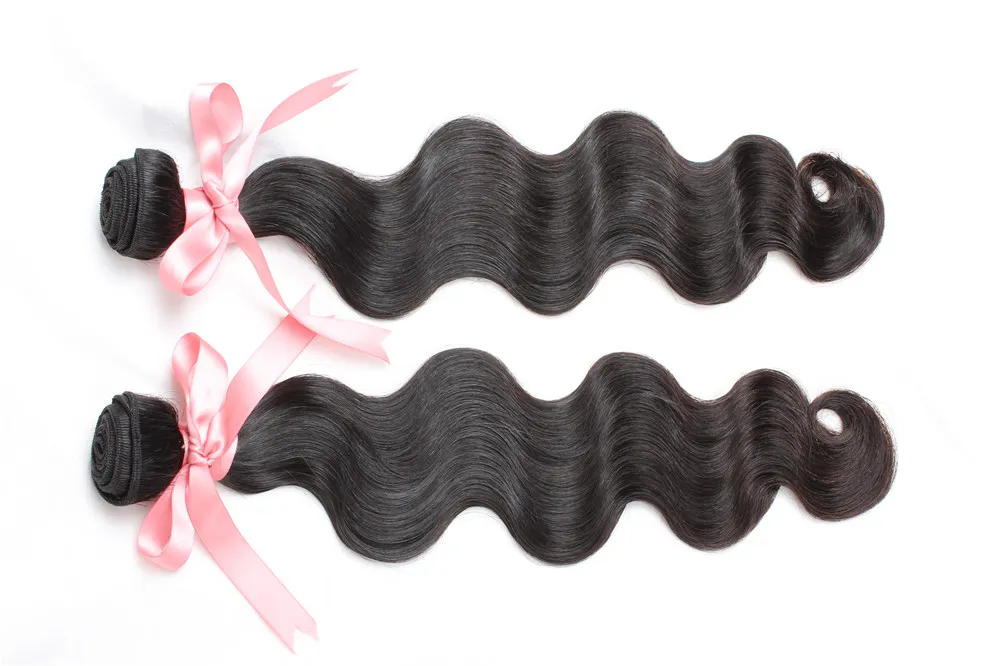 8 "~ 30" Malaysiska Virgin Human Hair Weave 2pcs Malaysian Body Wave Extensions Natura Svart Färg Dysable Remi Hair Greatemy Drop Shipping