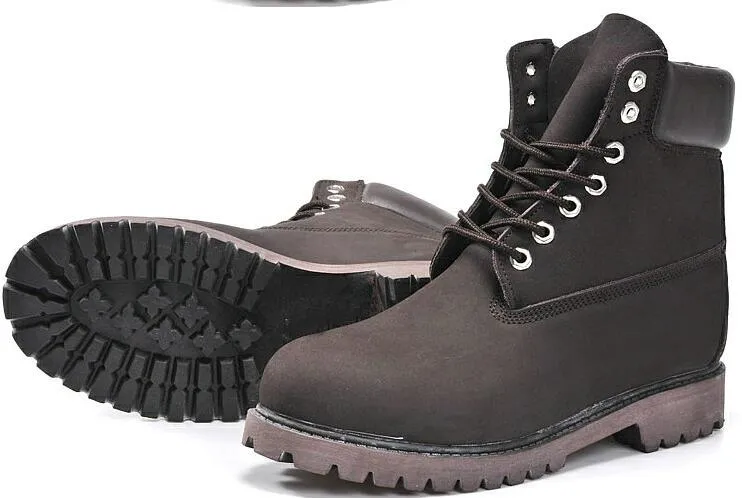 Bottes de neige blanches d'hiver pour hommes et femmes, bottes de moto en cuir imperméables pour l'extérieur, chaussures de randonnée en cuir de vache pour noël