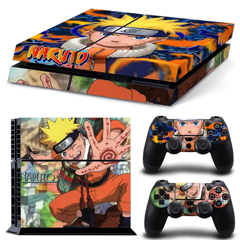 SUPBER NARUTO UZUMAKI VINIL PVC Decalque Skin Skin para PlayStation 4 PS4 Console e 2 Decals de capa do controlador8909146