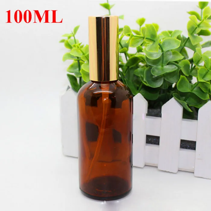 100ml Pump Sprayer Amber Glass Bottles with HIgh_end Spray Atomizer For Perfume Essence 