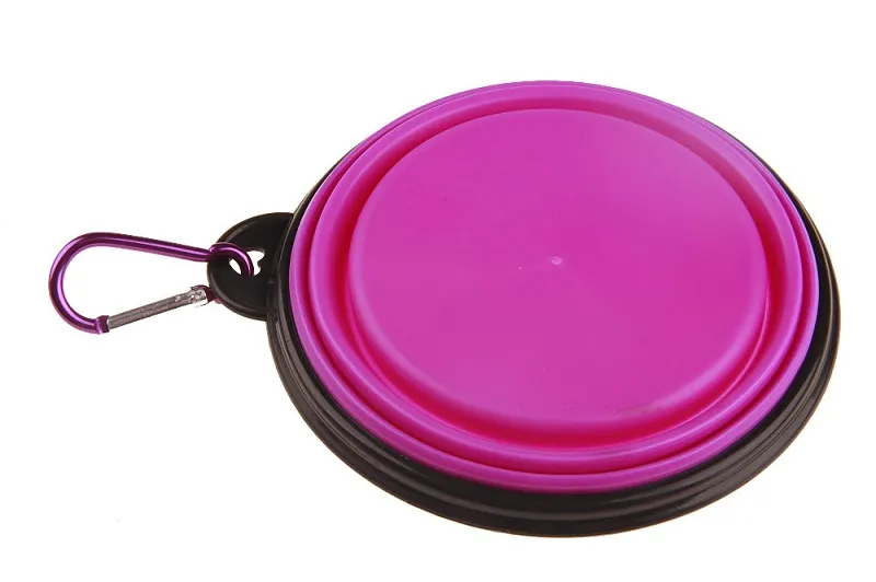 Bols d'alimentation portables pliables pour chiens et chats, avec boucle, compacts, pour voyage en plein air, en Silicone, vente en gros, livraison gratuite