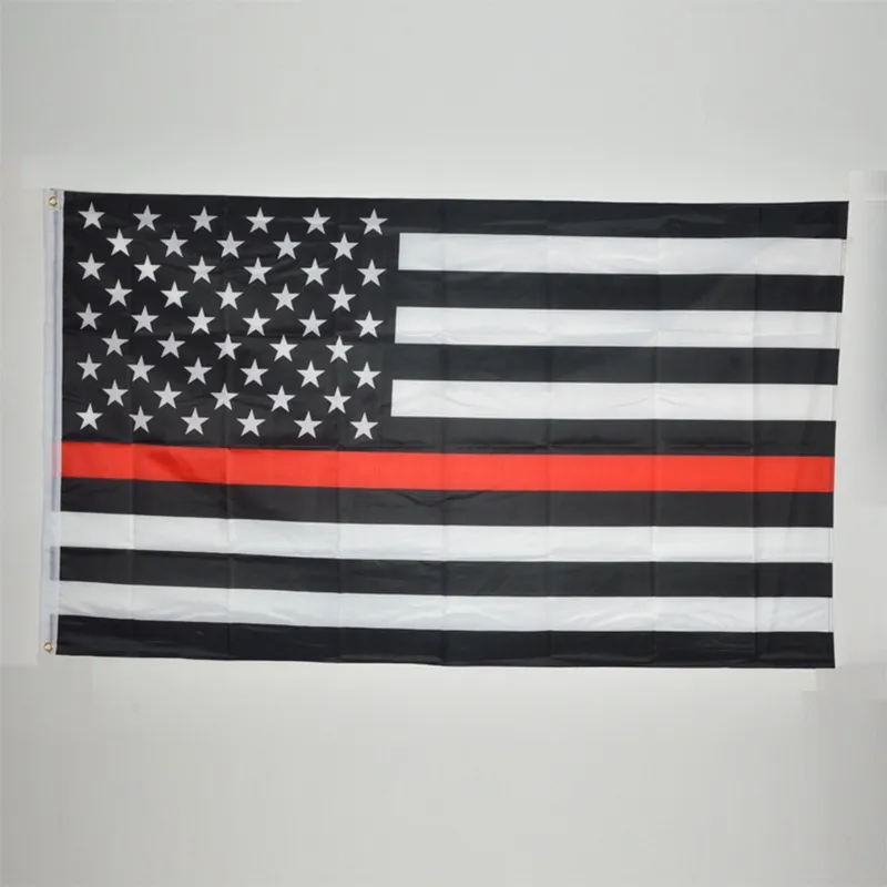 90*150cm BlueLine USA Police Flags 3x5 Foot Thin Blue Line USA Flag Black, White And Blue American Flag With Brass Grommets 