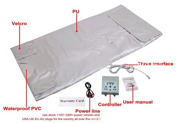 Långt infraröd bastu filt termisk filt viktminskning bantning kropp wrap bärbar bastu filt väska gran bantmaskin