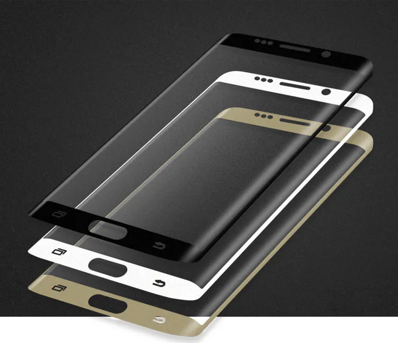 Front Full Cover 3D Curve Telefon Skärmskydd för Samsung Galaxy S10 S9 S8 Plus Not7 S7 Edge S6 0.3mm Härdat glas