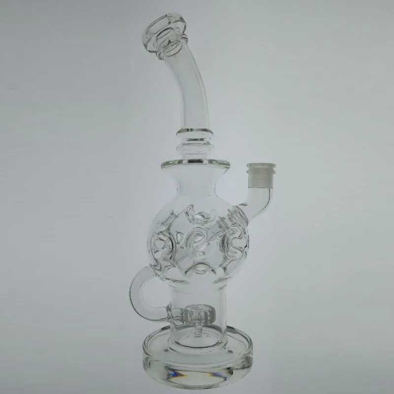 NUEVO estilo Glass Water Pipe Dab Oil Rigs Recycler Fab Holes Fab Bongs Best Q Hookah 1790151