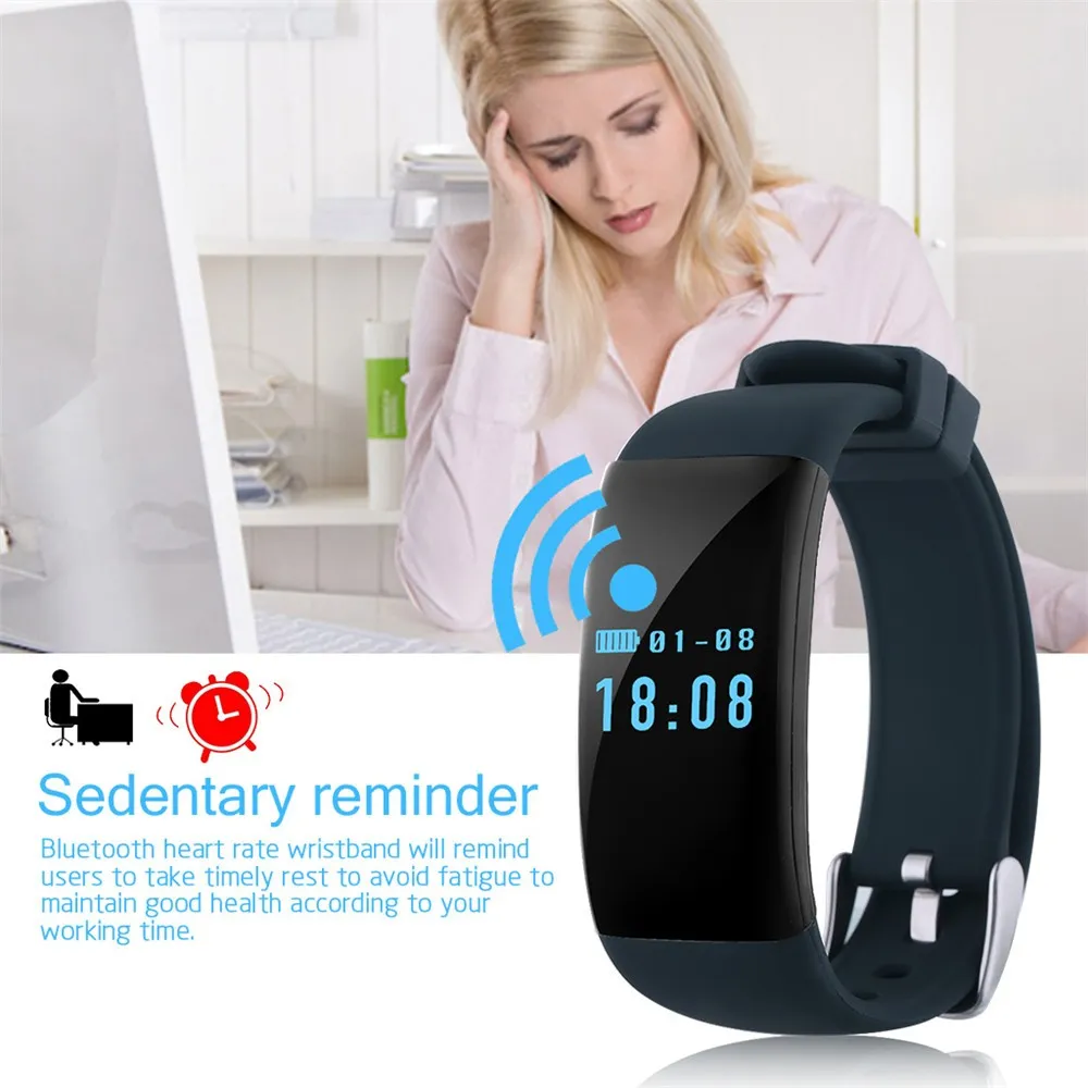 Smart Bracelet Black Sports Mode Heart Rate Message Step 90 mAh Smart Band  | eBay
