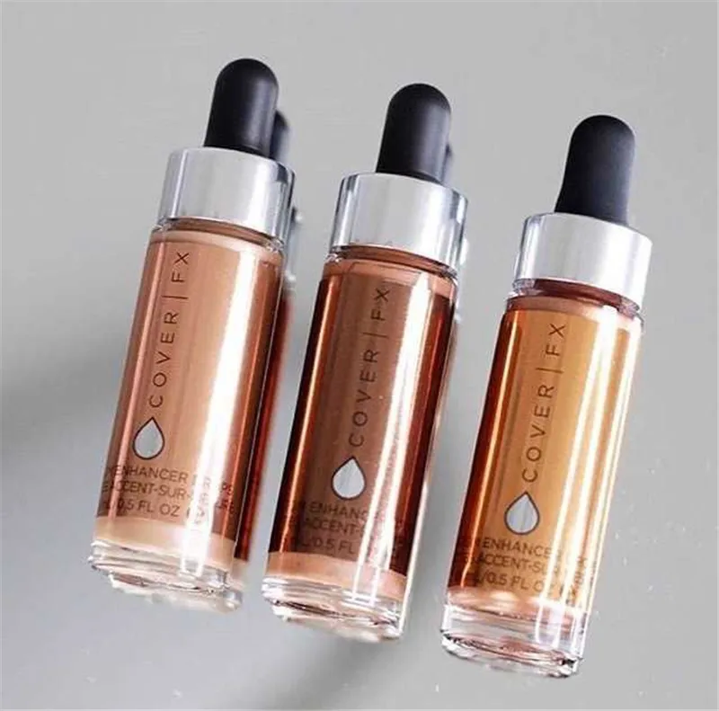 Date Glow COVER FX Enhancer gouttes visage surligneur liquide fard à paupières maquillage Cosmétiques personnalisés 15ml