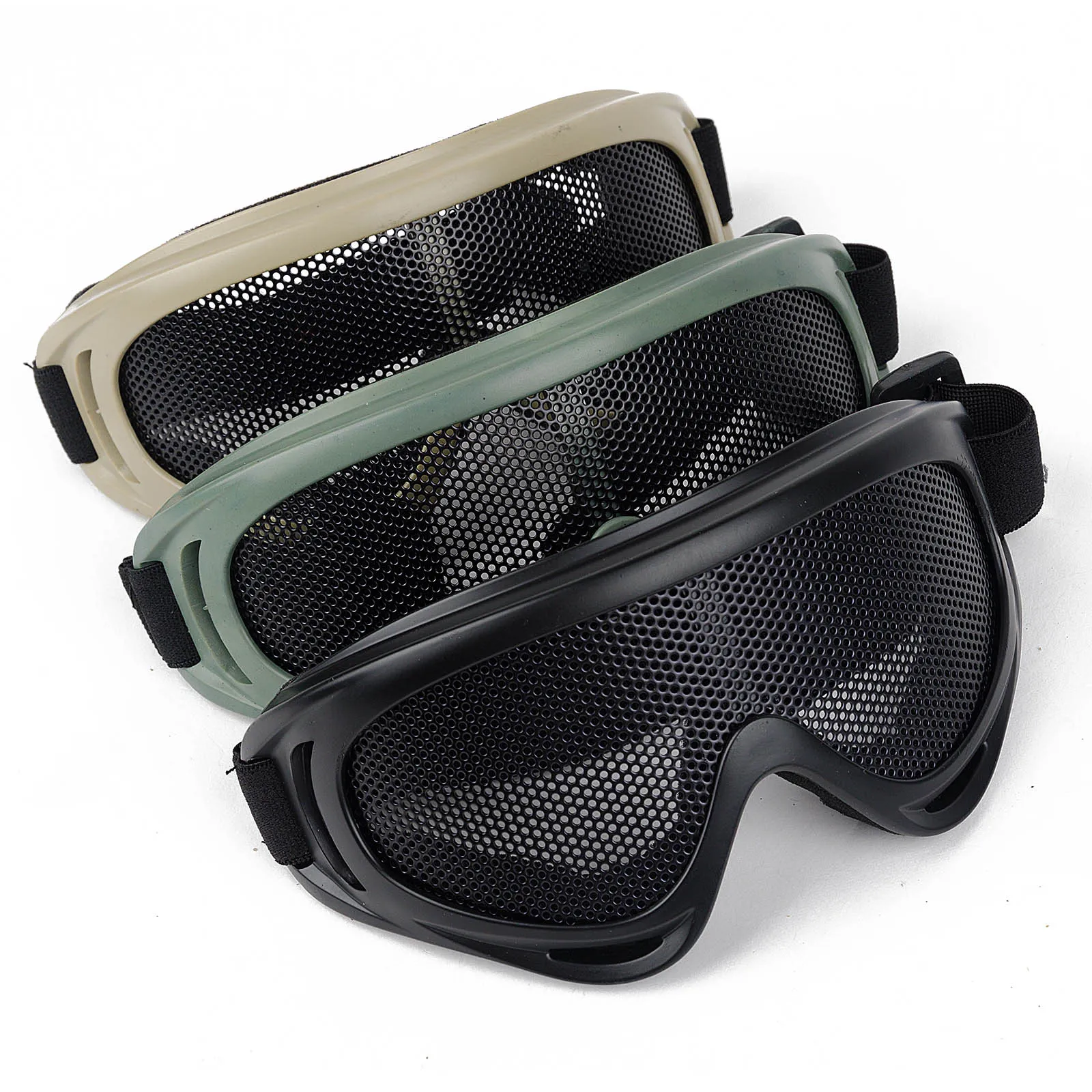 Jacht Airsoft Tactische Ogenbescherming Metalen Gaas Pinhole Bril Goggle