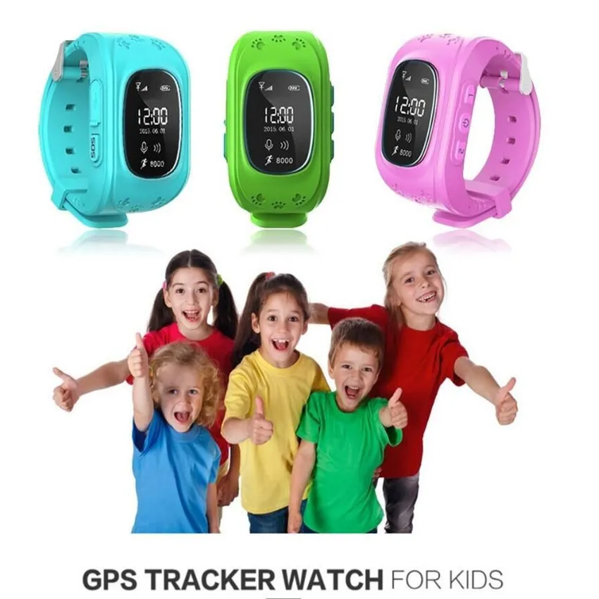 Bästsäljande Q50 armbandsur SmartWatch Q50 Smart Watch Barn GPS Tracker Bluetooth Smart Klockor Fjärrmonitor Dubbelkostnad SOS Kids