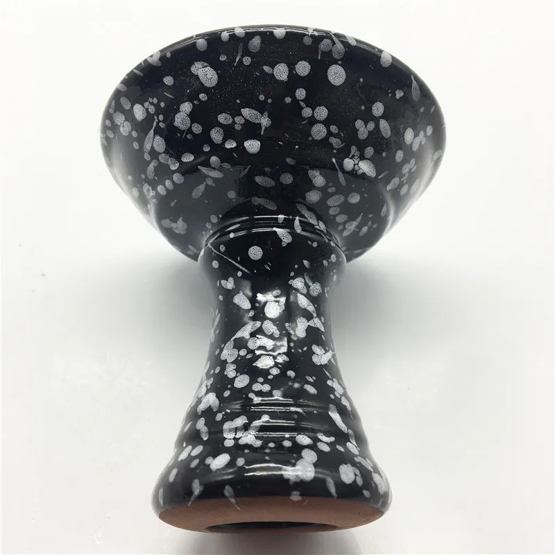 Raffreddare narghilè Shisha Bowl nero carbone titolare singola maniglia Set Shisha narghilè Accessori 78MM ciotola in ceramica2327575