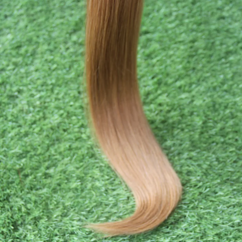 Aplicar fita adesiva de pele de pele de pele de pele ombre fita em extensões de cabelo humano 40 peças 100g fita adesiva cabelo cabelo trama # 27 dois cor tone