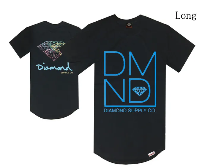 Mode d'été à manches courtes imprimé diamant approvisionnement t-shirt skate marque hip hop lâche grand code personnalisé imprimé Tshirt5890344