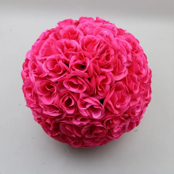Öpüşme topu Düğün ipek Pomander Şifreli asılı çiçek topu düğün parti pazarı için yapay çiçek dekorasyon süslemeleri FB011