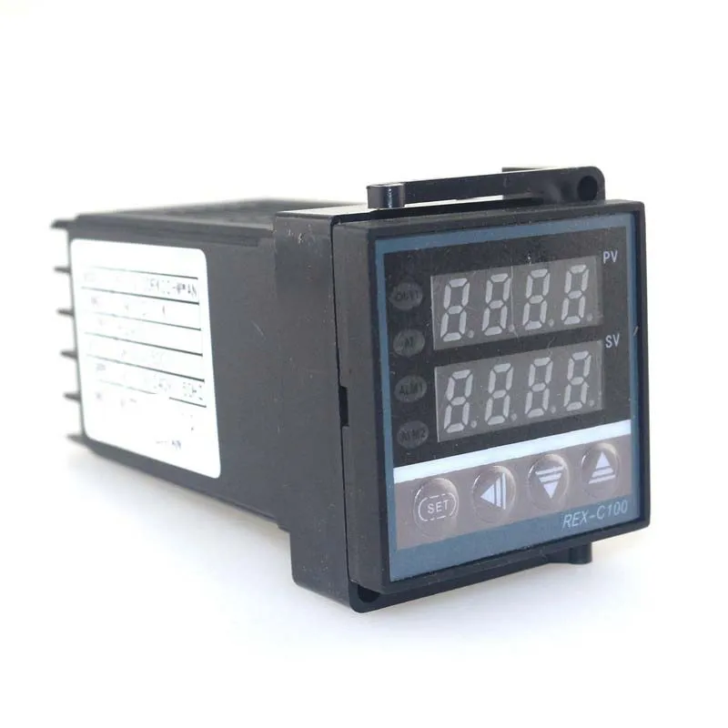 PIDデュアルデジタルサーモスタット温度コントローラ220V 10A AC REX-C 100 K熱電対SSRプログラマブル電源送料無料