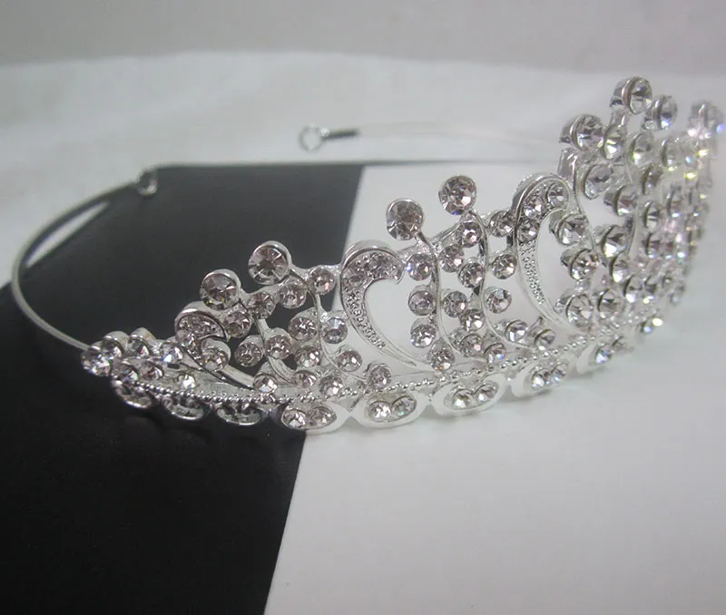 New Women Multi crystal Statement Tiaras Fashion Hair Jewelry Silver Headbands Flower hairbands Birdal crowns Wedding hair accessories 2017