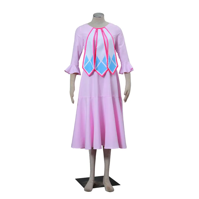 Fairy Tail Mavis Vermillion Cosplay Costume High Quality Dress Pink Pretty Girl's Suit For Halloween Party