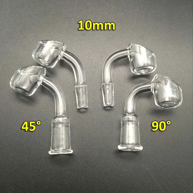 Drop Shipping !!! 10mm 14mm 18mm XL Quartz Banger Nail med 25mm Od Kvinna Man 45 90 grader Quartz Bangers Nails för glas bongs