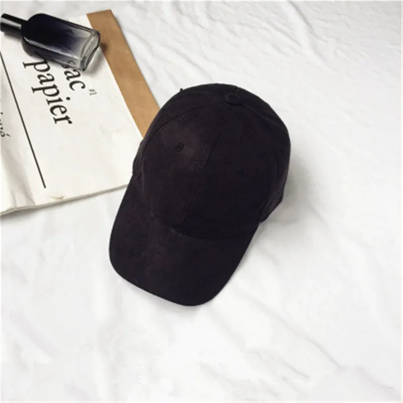 Fashion Unisex Suede Solid Baseball Cap Curved Brim Snapback Hats Hip Hop Caps Golf Hats For Women And Men7031371