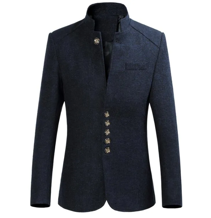 Blazer Men Autumn New Style Stand Collar Male Blazer Slim Fit Mens Blazer Jacket Plus Size High Quality From 79 4 DHgate