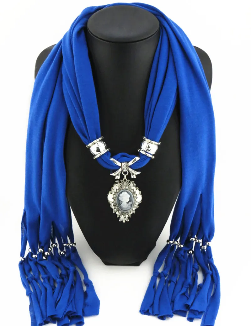 Newest Fashion Scarf Direct Factory Jewelry Tassels Scarves Women Beauty Head Necklace Scarves From China