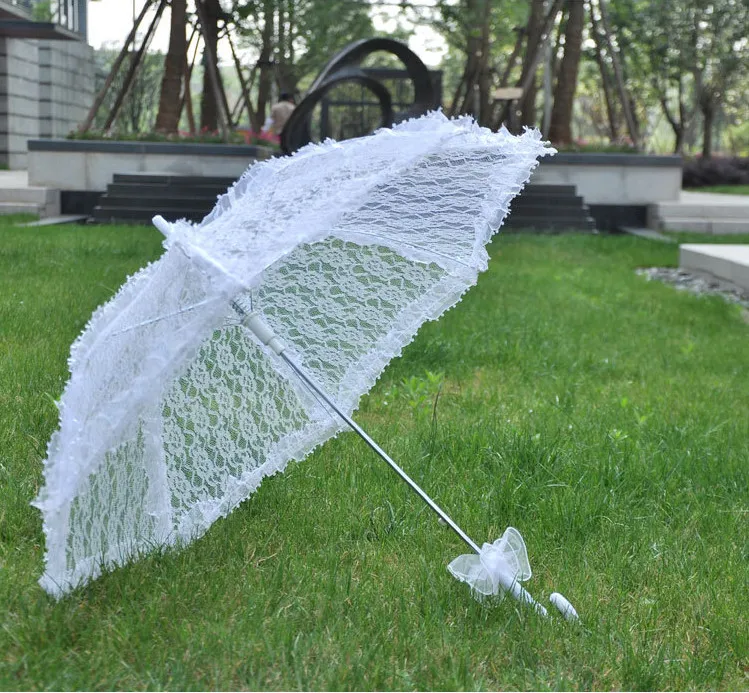 Bridal Accessories Wedding Lace Aliexpress Parasol White Lace