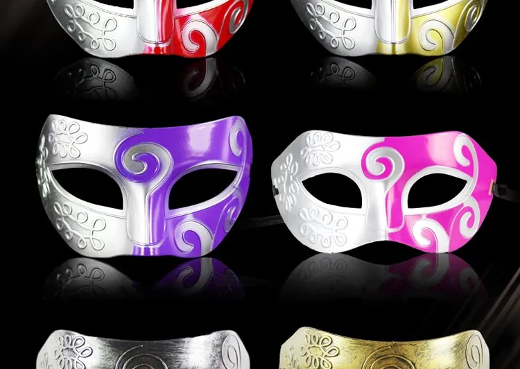 Multicolor Retro Romeinse Gladiator Halloween Party Facial Masquerade Masker Venetiaanse Dans Party Masker Half Gezichtsmasker Gratis Verzending