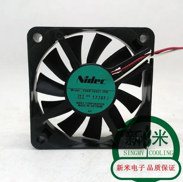 Original NIDEC D06R-24SS1 05B 6cm 24V 0.12A 6015 60*60*15MM ventilador inversor de tres hilos