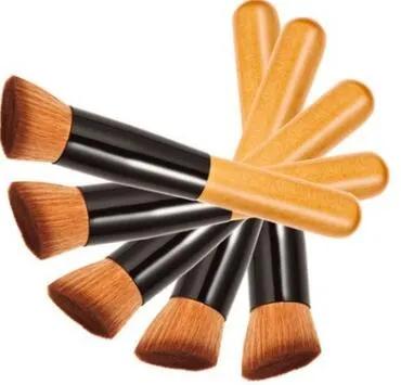 Multi-Function Pro Makeup Brushes Powder Concealer Blush Flytande Foundation Make Up Brush Set Wooden Kabuki Brush Cosmetics