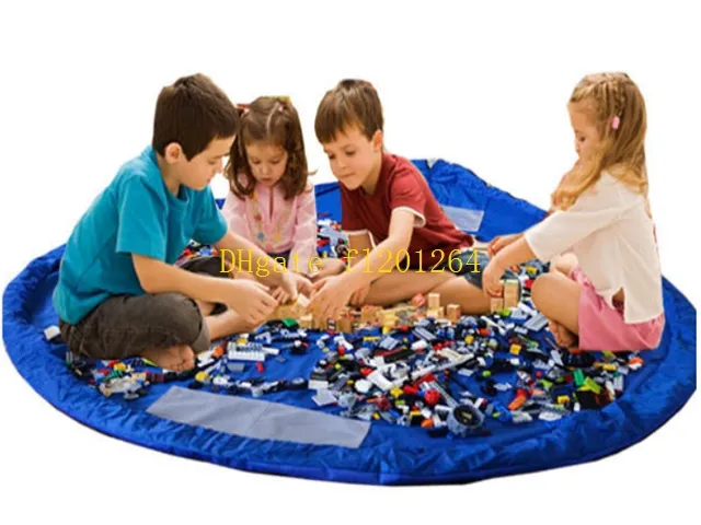 Frete Grátis 150 cm / 100 cm / 45 cm Portátil Crianças Crianças Infantis Esteira Do Jogo Do Bebê Sacos de Armazenamento Grande Brinquedos Organizador Manta Tapete Caixas