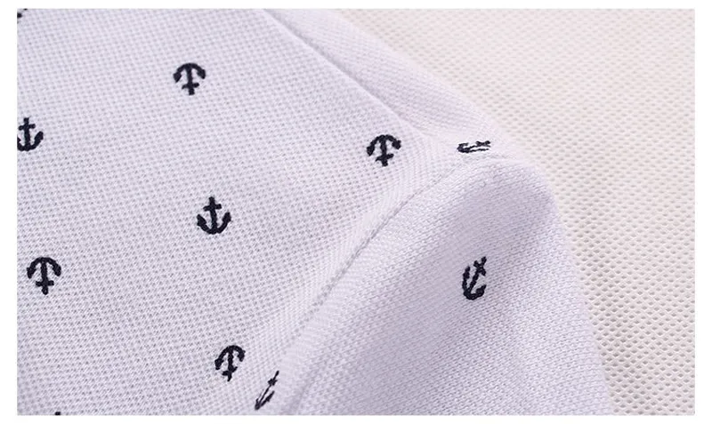 Brand Polos Mens Printed POLO Shirts Cotton Short Sleeve Camisas Polo Casual Stand Collar Male Polo Shirt