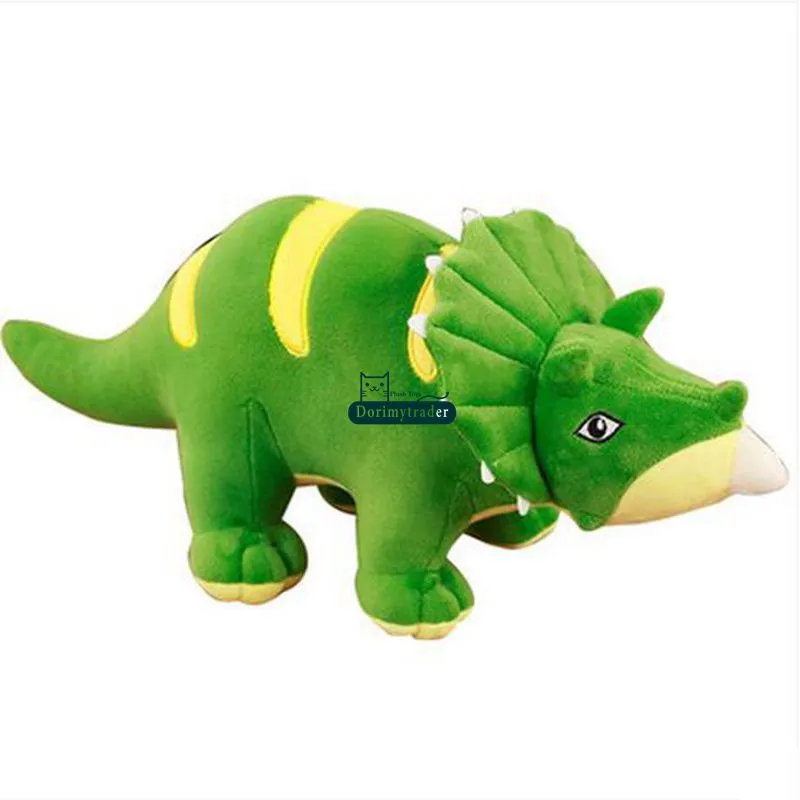 Dorimytrader New 120cm Giant Soft Anime Triceratops Plush Toy 47inch Stuffed Cartoon Dinosaur Doll Pillow Child Kids Gift DY617291455624