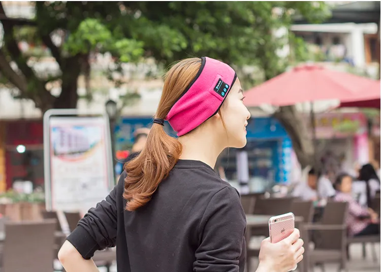 Chapéu de Música Bluetooth Macio Quente Sem Fio Gorros Bluetooth Hands-free Boné de Malha Com fone de Ouvido Estéreo esporte dança yoga headband