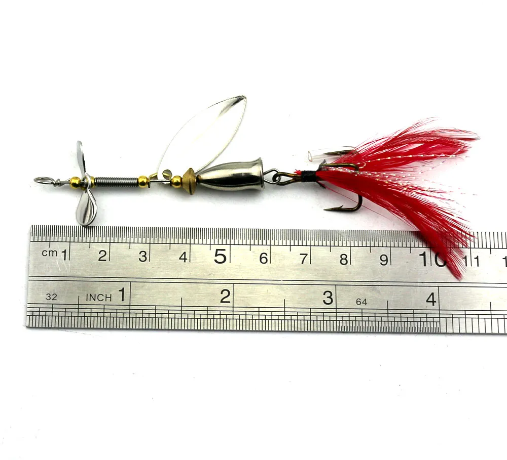 Hengjia Partal ISCA Konstgjord fiske Sked Lure Metall Hård Baits Fiskehandtag 8,2cm 7g Sequins Spinner Bait Gratis frakt SP184