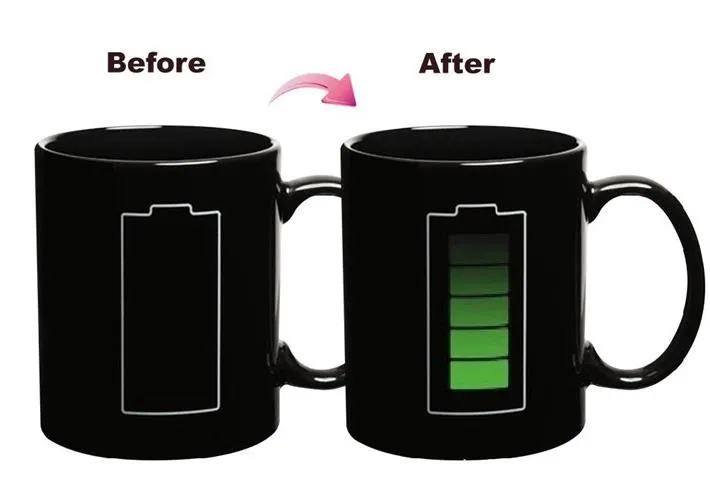 Creative The Icon Temperatuur Mok Magic Battery Charging Disveroration Cup koffiemok Thee Water Cups Copos My Bottle Tazas Cafe