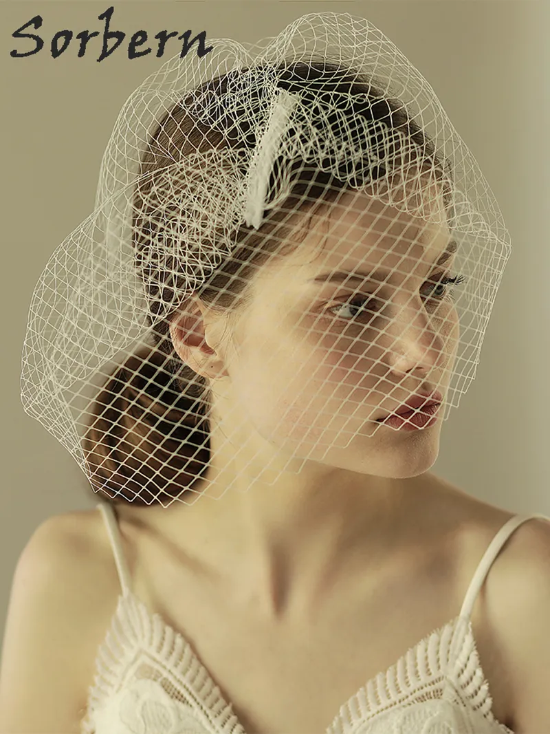 Sorbern Cappelli da velo da sposa Design a strato singolo da sposa Accessori capelli da sposa le donne Stile elegante fatto a mano Regalo raffinato feste Gioielli bianchi