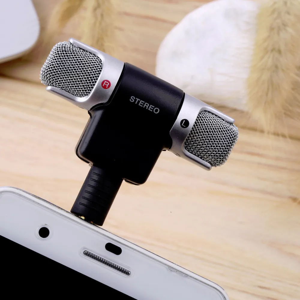 احترافية عالية الحساسية 3.5 مم ECM-DS70P MINI MIC MIC Microphone ميكروفون مزدوج للمسجل كمبيوتر MacBook الهاتف المحمول