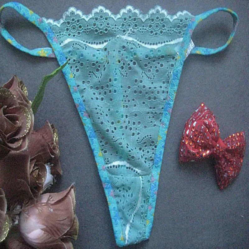 Sexy lace Underwear G String Thongs Panties T Back LINGERIE women lady  multicolor floral peen bikini panty cheap on sale