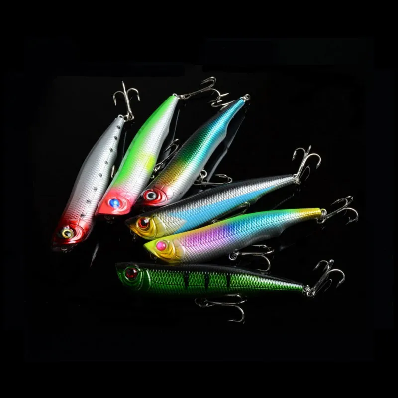 6 Cor isca De Pesca iscas de pesca Floatin Popper Poper Isca Ganchos Isca Crankbait equipamento de pesca 15.7g 10.5 cm / 4.1 ...