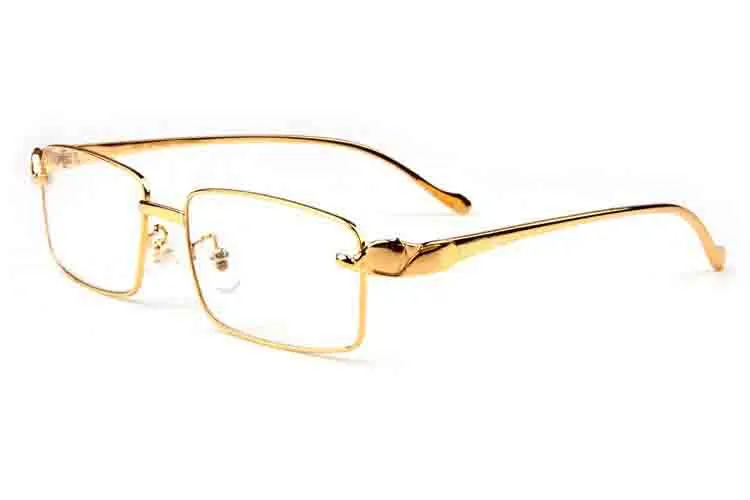 Модные солнцезащитные очки для мужских очки Rimless Buffalo Horn Gold Gold Серебряная ментальная леопардовая рамка Высококачественные солнцезащитные очки Lunettes Gafas de Sol