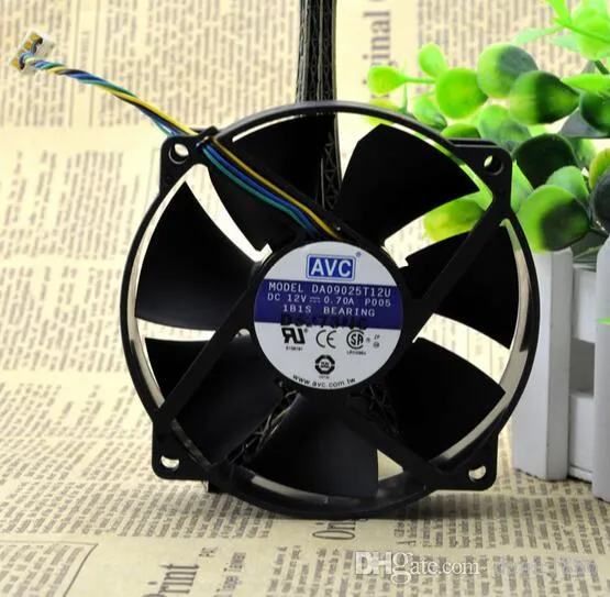 AVC 90 × 90 × 25 mm 12V 0.7A DA09025T12U Four-Pin PWM PC Chassis Fan ...
